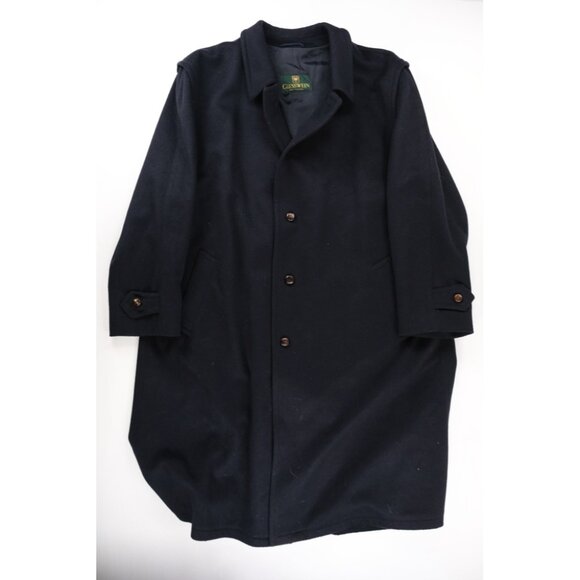 Giesswein Other - Giesswein Austria Wool Blend Long Coat Black Warm Winter Mens Sz 46R  5 Button